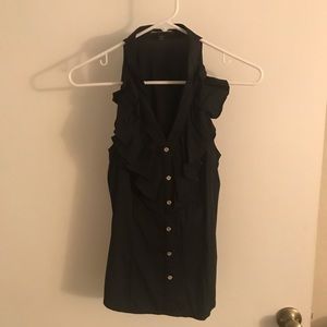 Express ruffle business halter top